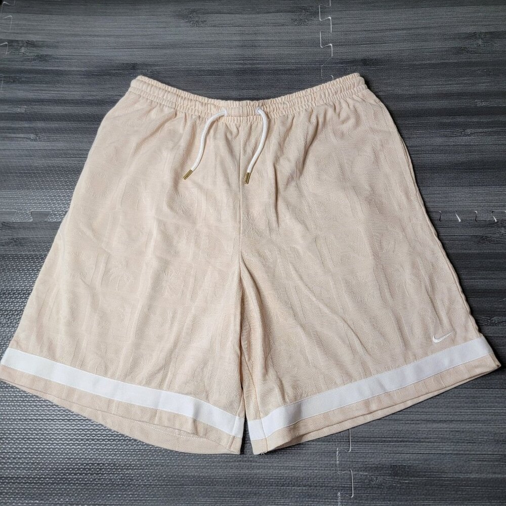 Nike Dri-Fit Premium Narrative Basketball Shorts Pearl White (Cream) Men’s Sz XL